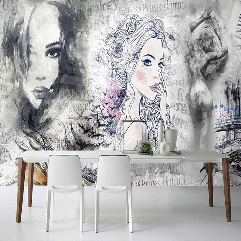 Makeup Beauty House - Custom 3D Mural Retro Fashion Beauty
