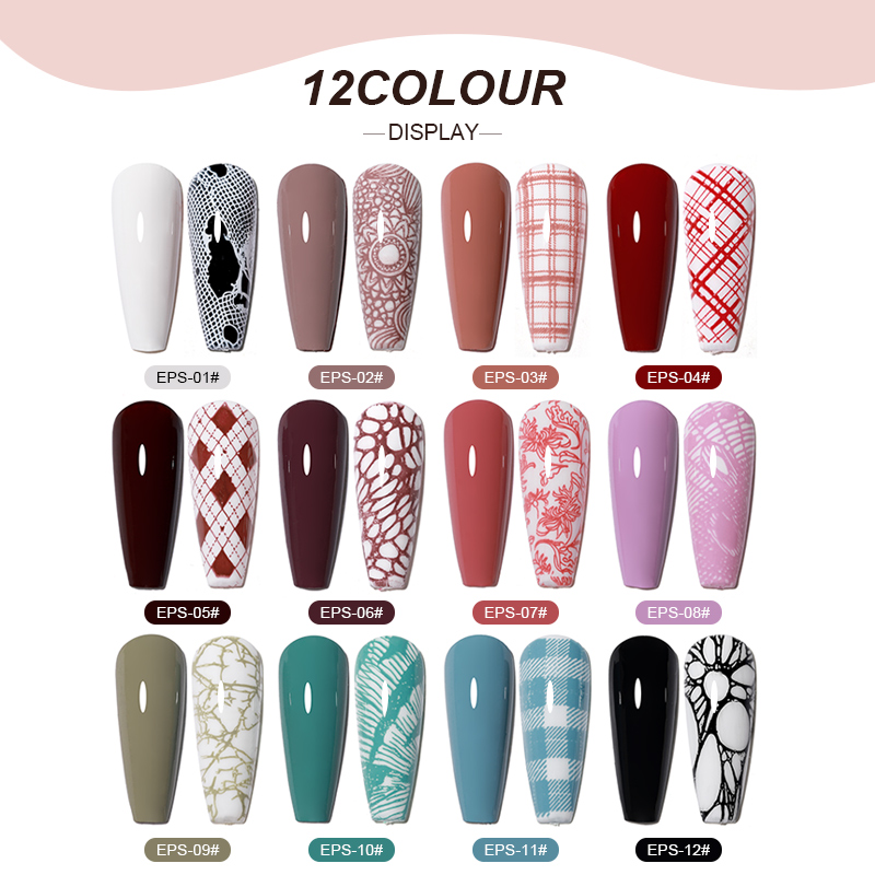 Nail Stamping Gel Polish Set B - огляд і ціна Nail Art Stamping Kit