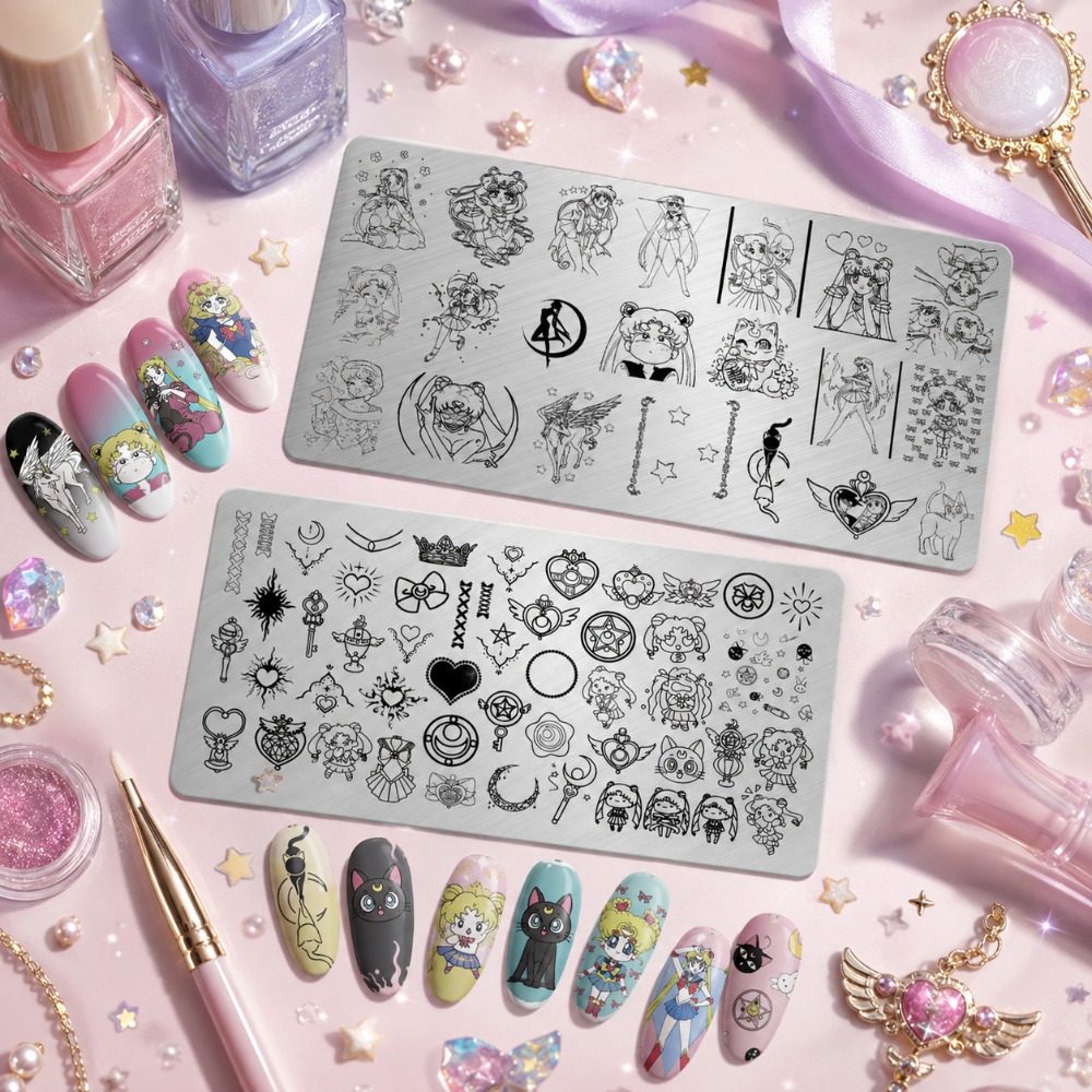 Sailor Moon Anime Nail Stampin - огляд і ціна Nail Art Stamping Kit