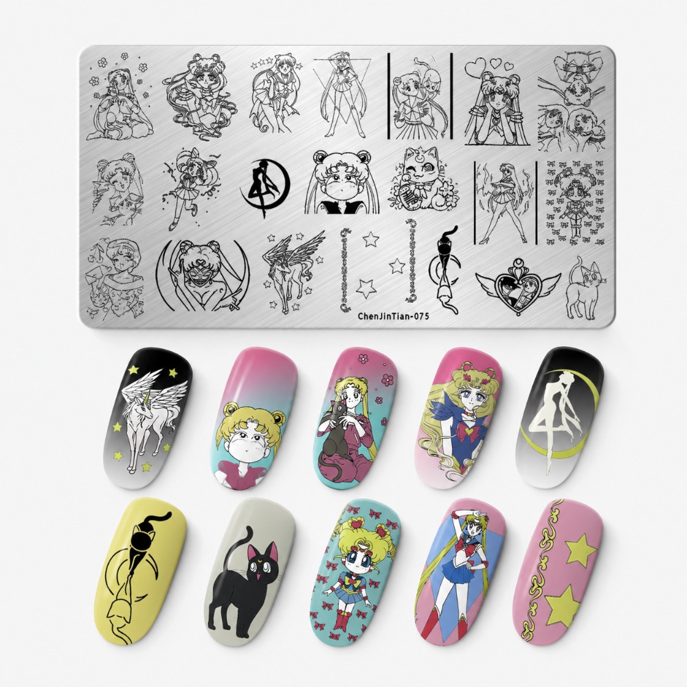 Sailor Moon Anime Nail Stampin - огляд і ціна Nail Art Stamping Kit