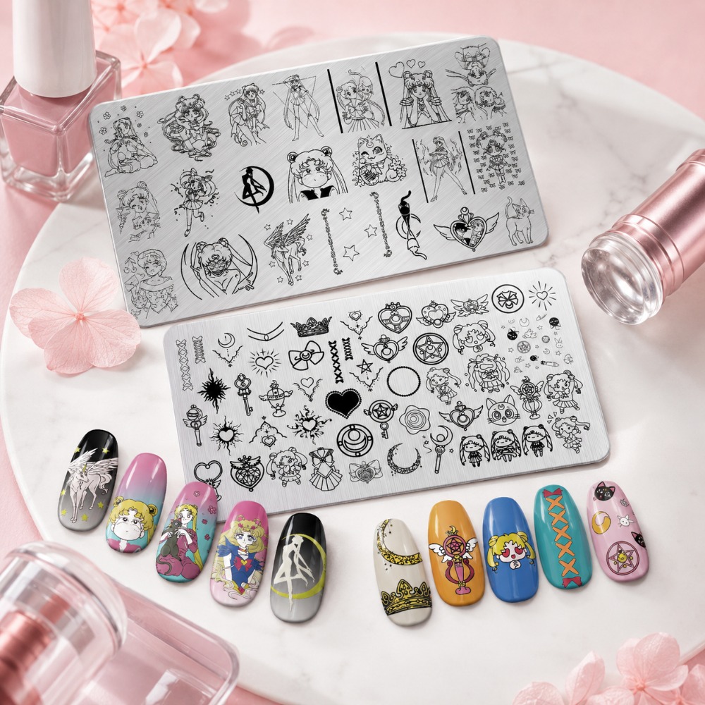 Sailor Moon Anime Nail Stampin - огляд і ціна Nail Art Stamping Kit