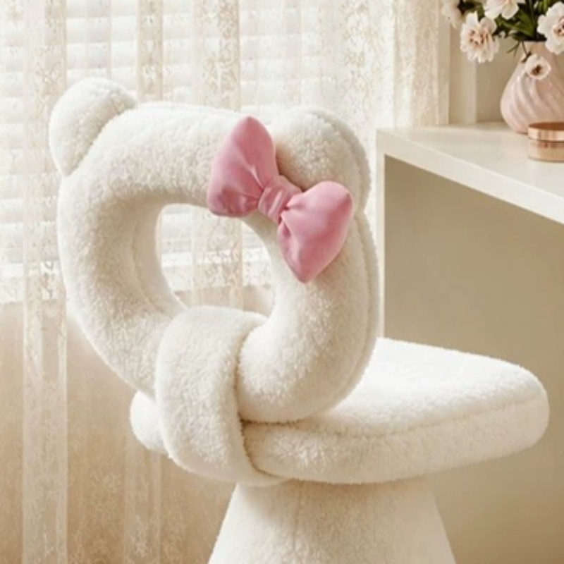 Bow Dressing Vanity Stool Pink - огляд і ціна Beauty Makeup Chair