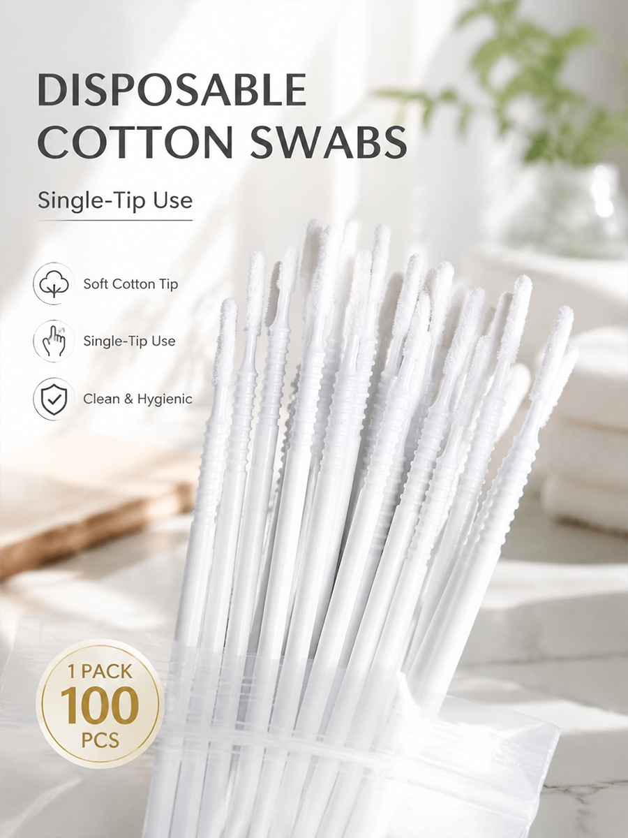 Disposable Long Cotton Swabs E - огляд і ціна Beauty Makeup Remover