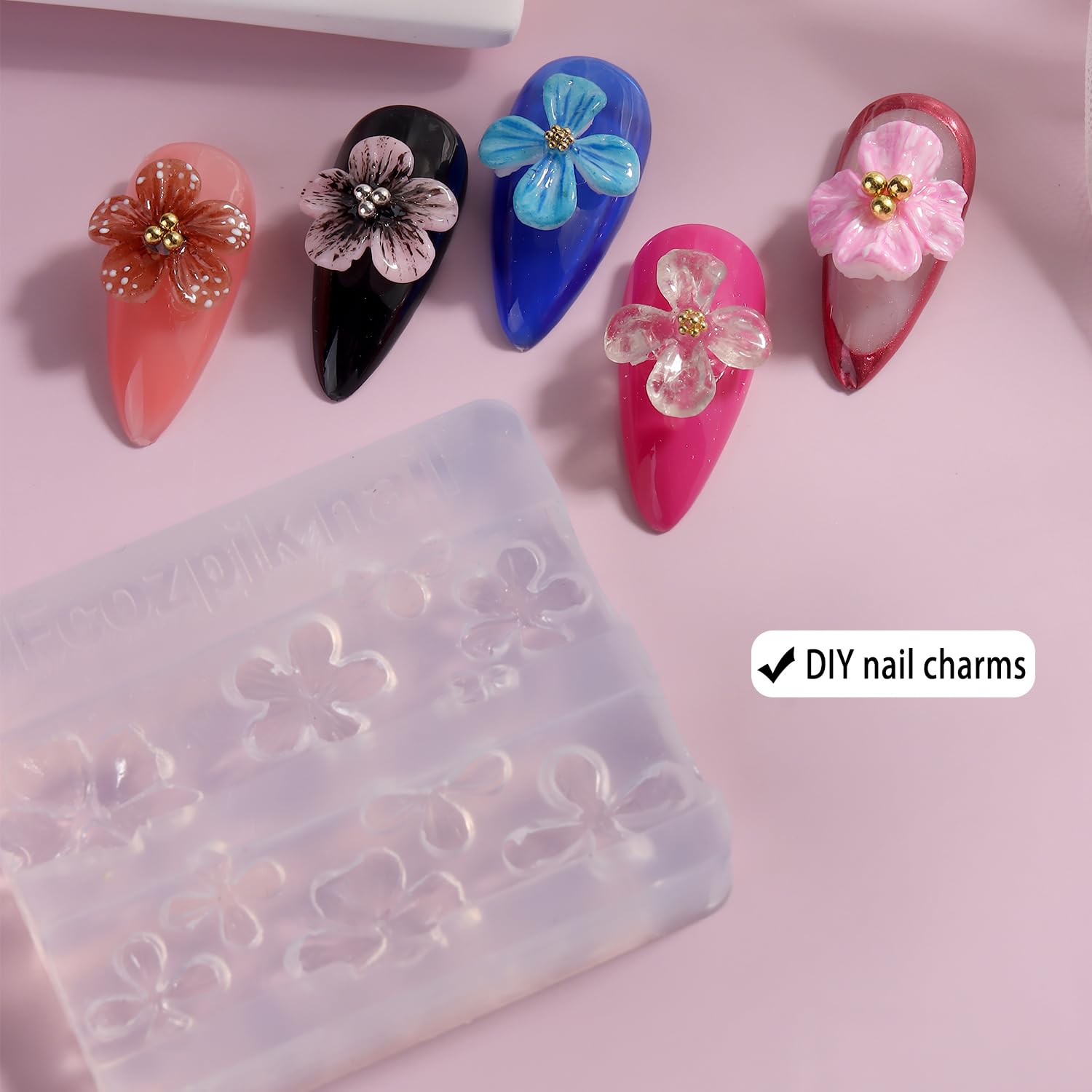 3D Silicone Flower Nail Carvin - огляд і ціна Nail Art Stamping Kit
