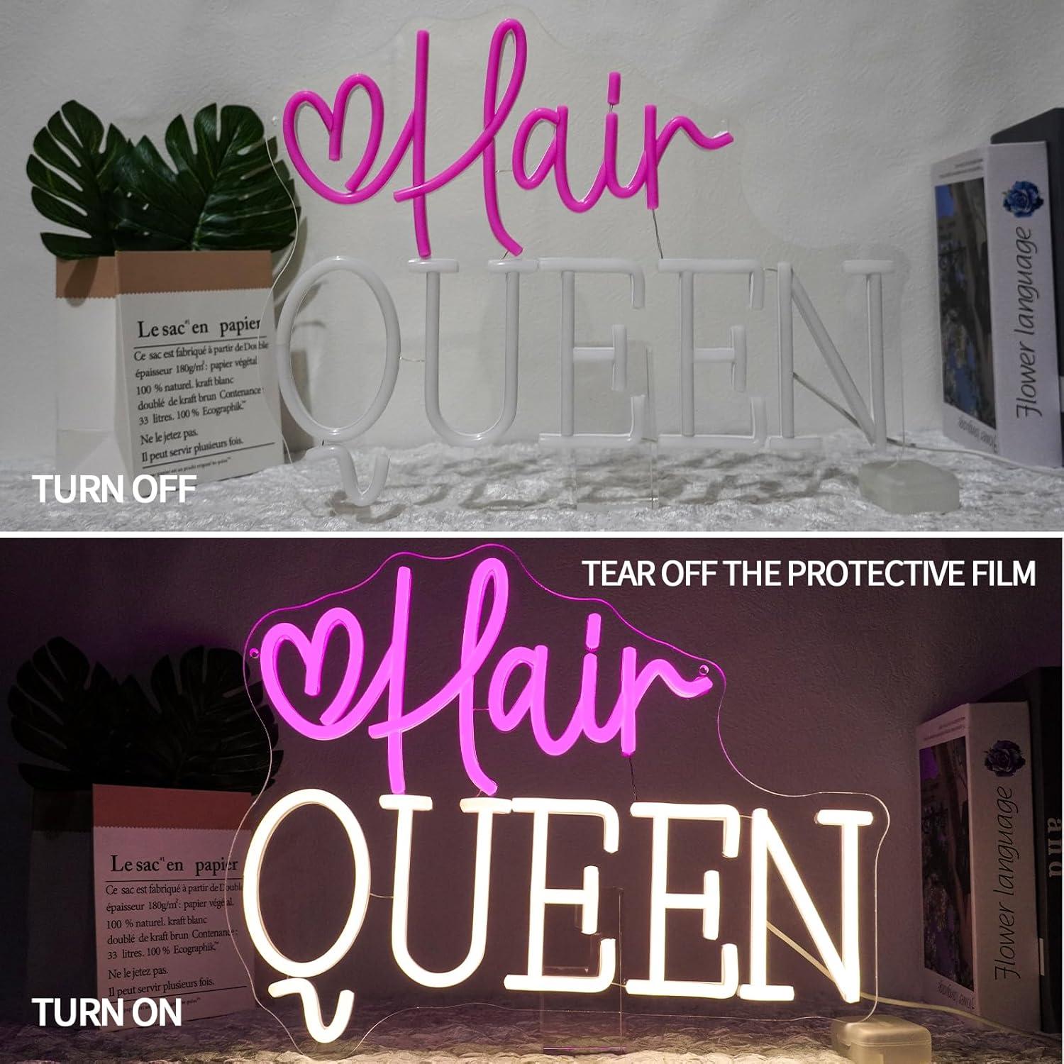 Hair Queen Neon Sign Dimmable  - огляд і ціна Beauty Makeup Stores
