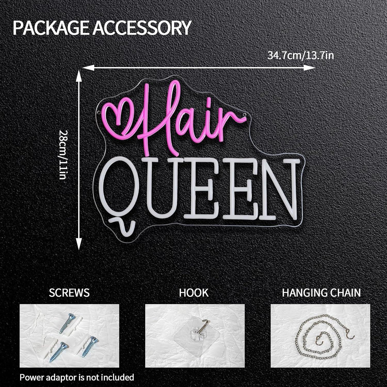 Hair Queen Neon Sign Dimmable  - огляд і ціна Beauty Makeup Stores