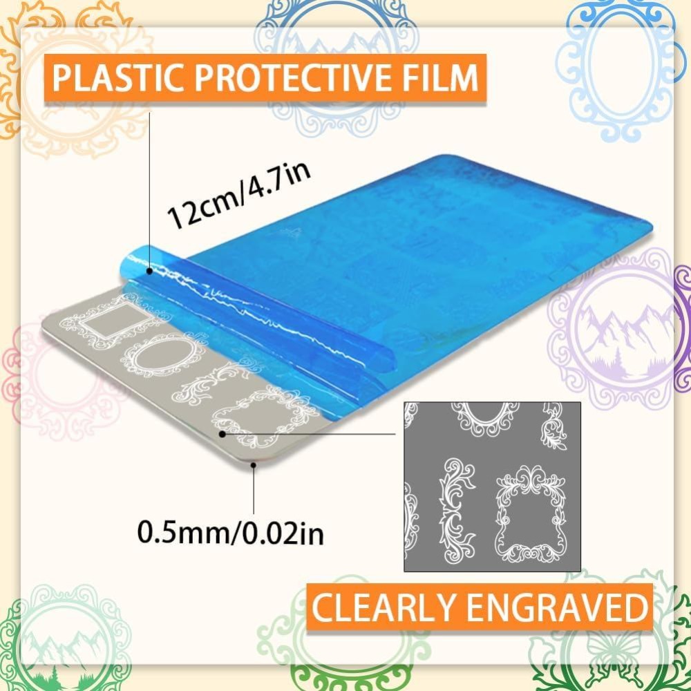 3pcs Vintage Picture Frame Nai - огляд і ціна Nail Art Stamping Kit