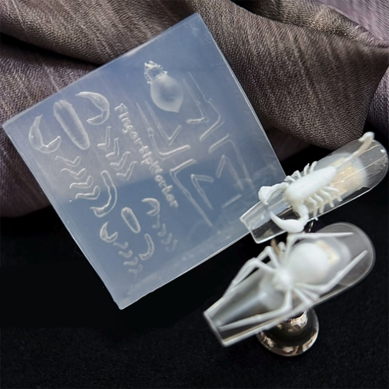 3D Spider Scorpion Silicone Na - огляд і ціна Nail Art Stamping Kit