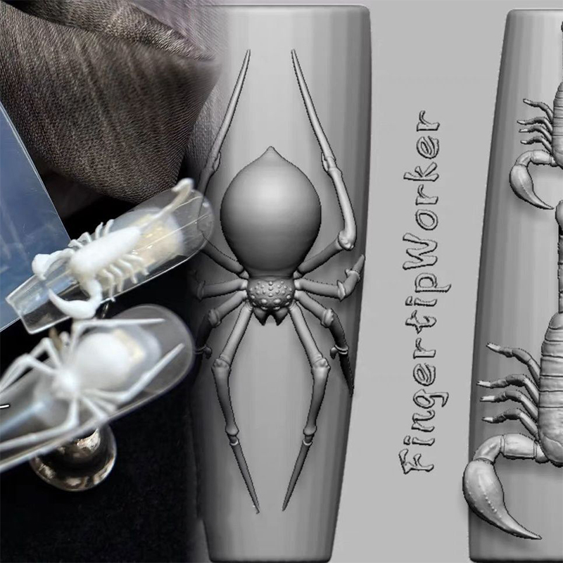 3D Spider Scorpion Silicone Na - огляд і ціна Nail Art Stamping Kit