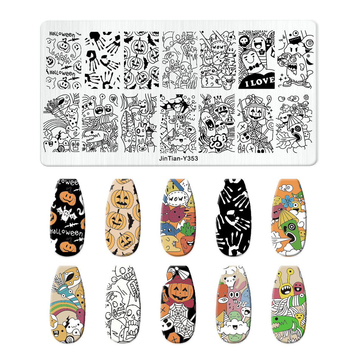 Cartoon Halloween Nail Art Sta - огляд і ціна Nail Art Stamping Kit